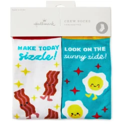 Bacon and Eggs Better Together Funny Crew Socks