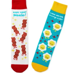 Bacon and Eggs Better Together Funny Crew Socks