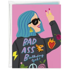 Bad Ass Birthday Girl Birthday Card