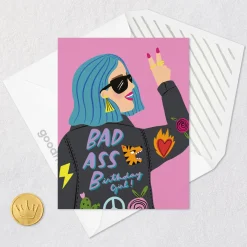 Bad Ass Birthday Girl Birthday Card
