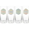 Badges of Honor Funny Drinking Glasses, Set of 4