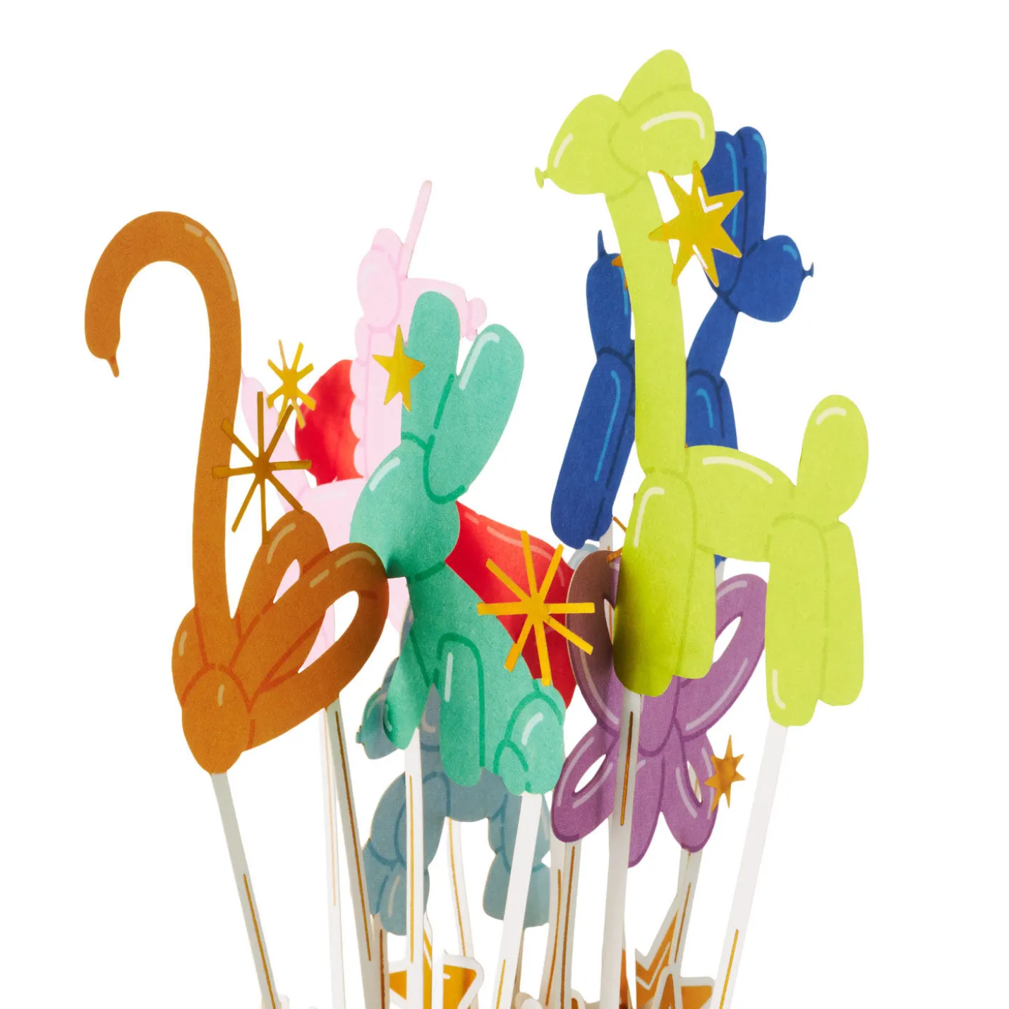 Balloon Party Animal Pop-Up Birthday Card
