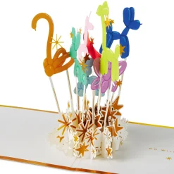 Balloon Party Animal Pop-Up Birthday Card