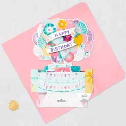 Balloons and Presents 3D Pop-Up Birthday Card