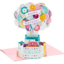 Balloons and Presents 3D Pop-Up Birthday Card