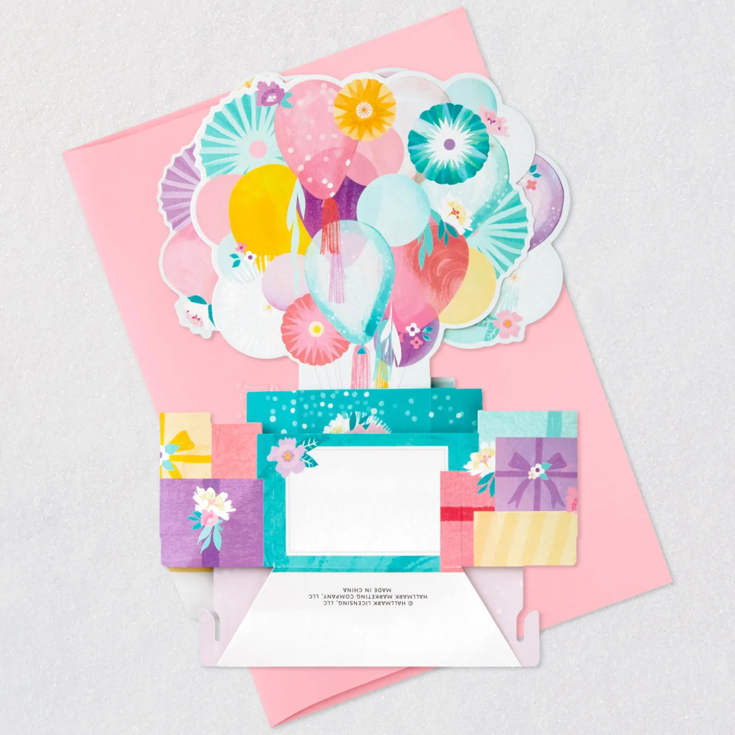 Balloons and Presents 3D Pop-Up Birthday Card