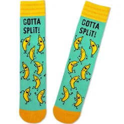 Bananas Gotta Split Novelty Crew Socks