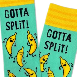 Bananas Gotta Split Novelty Crew Socks