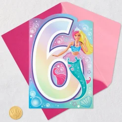 Barbie™ Sweet Mermaid Musical 6th Birthday Card