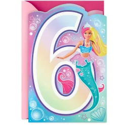 Barbie™ Sweet Mermaid Musical 6th Birthday Card