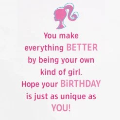 Barbie™ You’re One-of-a-Kind Birthday Card With Sticker for Granddaughter