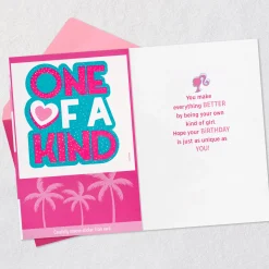 Barbie™ You’re One-of-a-Kind Birthday Card With Sticker for Granddaughter