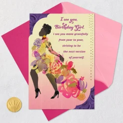 Beautiful, Bold Black Woman Birthday Card for Her
