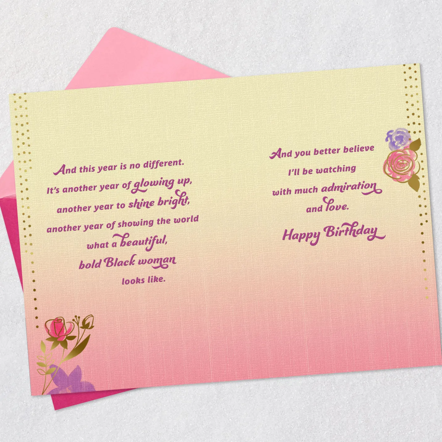 Beautiful, Bold Black Woman Birthday Card for Her