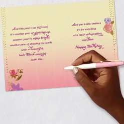Beautiful, Bold Black Woman Birthday Card for Her