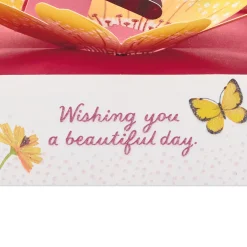 Beautiful Day Butterfly and Flowers 3D Pop-Up Card