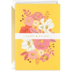 Beautiful Day Flower Bouquet Birthday Card