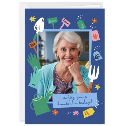 Beautiful Garden Wishes Custom Birthday Card