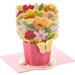 Beautiful You Flower Bouquet 3D Pop-Up Card