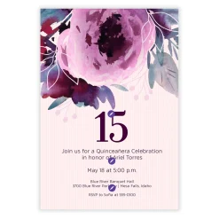Beautiful Blooms Milestone Party Invitation