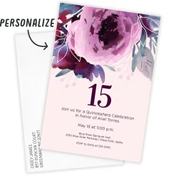Beautiful Blooms Milestone Party Invitation
