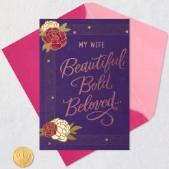 Beautiful, Bold, Beloved Birthday Card for Wife