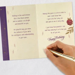 Beautiful, Bold, Beloved Birthday Card for Wife