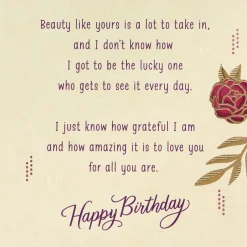 Beautiful, Bold, Beloved Birthday Card for Wife