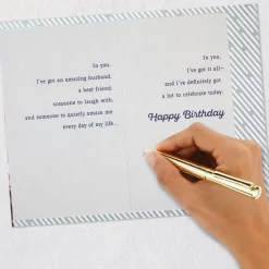 Because of You Birthday Card for Husband