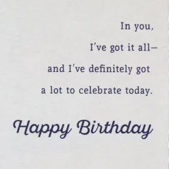 Because of You Birthday Card for Husband