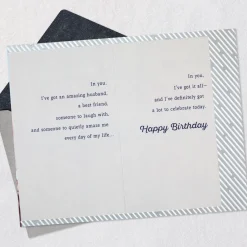 Because of You Birthday Card for Husband