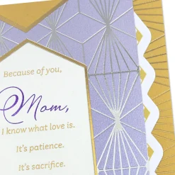 Because of You Birthday Card for Mom