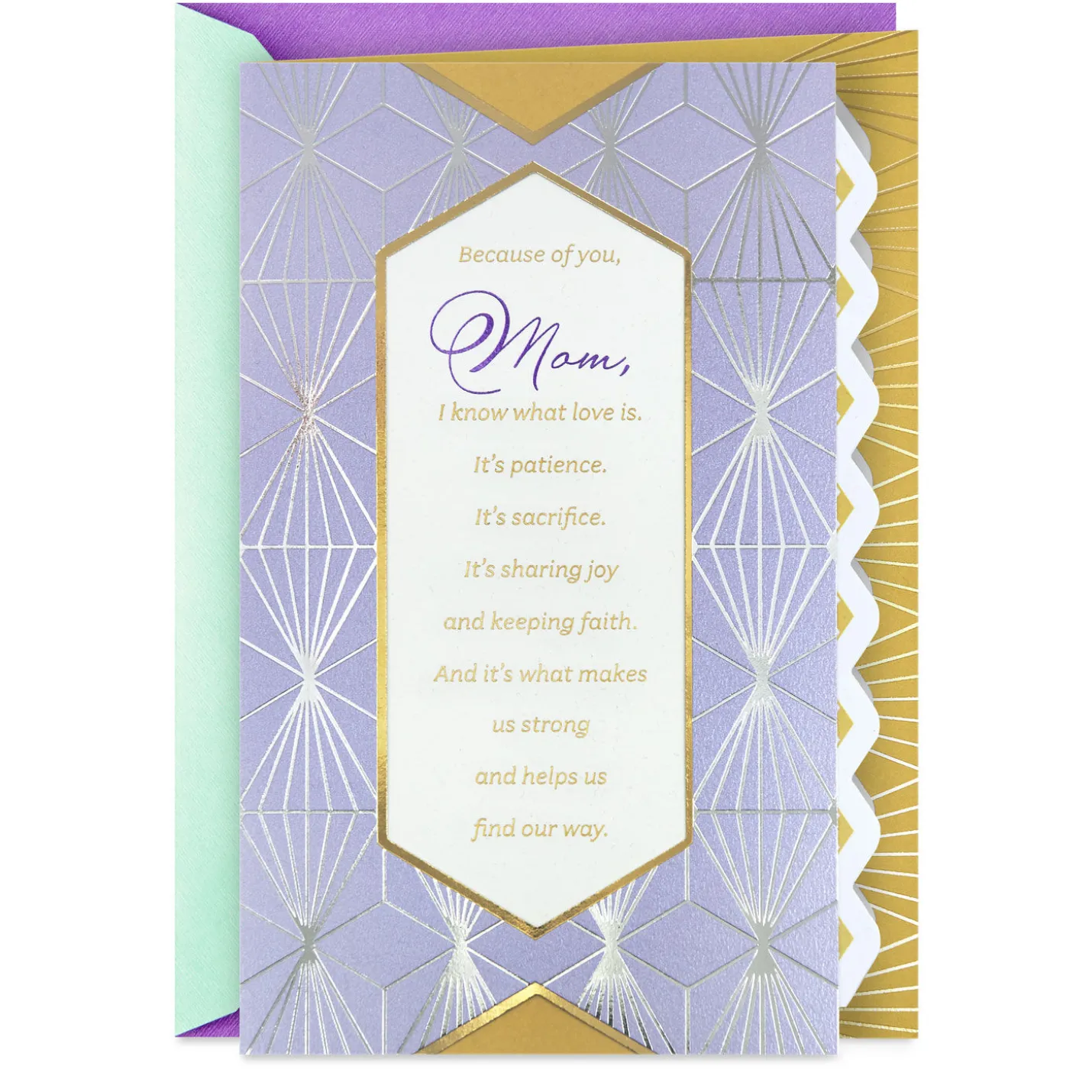 Because of You Birthday Card for Mom