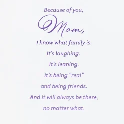 Because of You Birthday Card for Mom