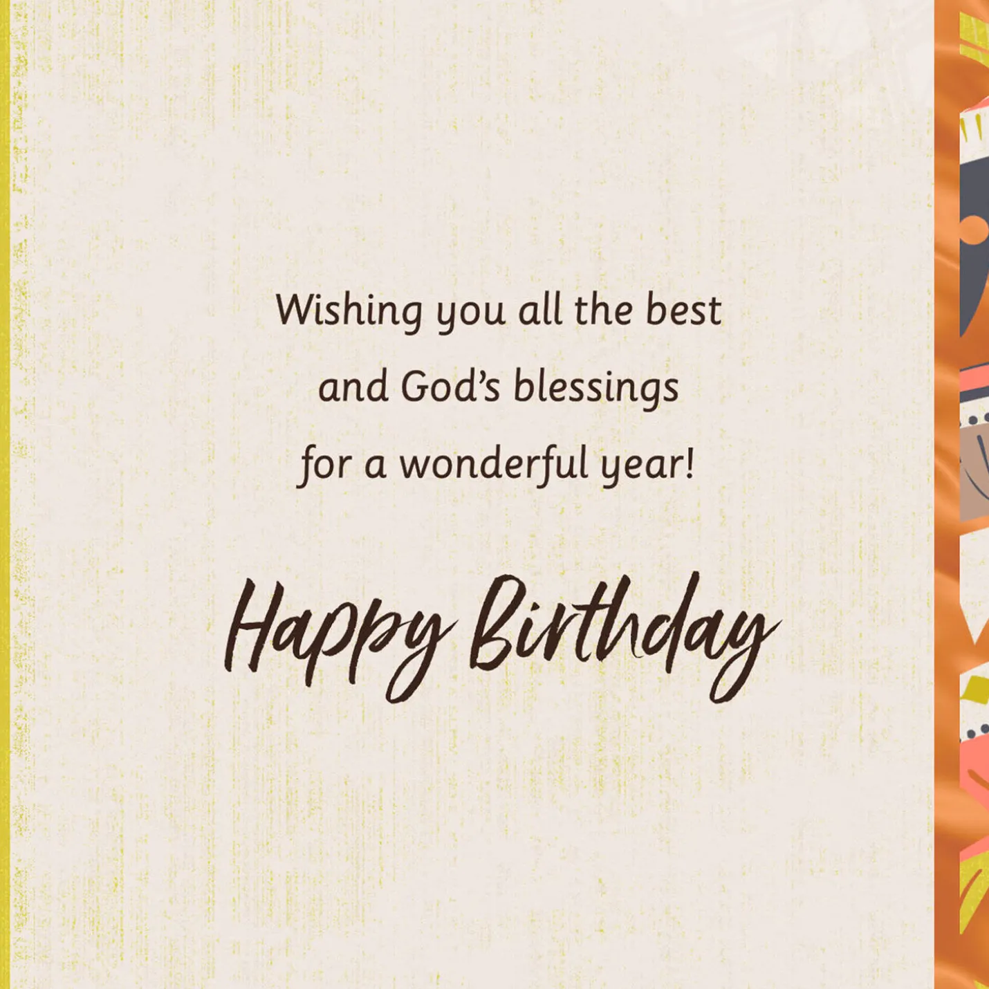 Because You Are You Religious Birthday Card