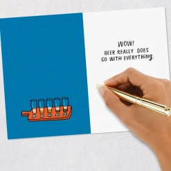 Beer Goes With Everything Funny Birthday Card