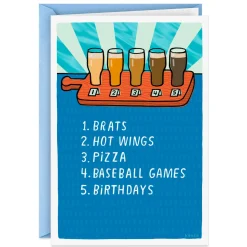 Beer Goes With Everything Funny Birthday Card