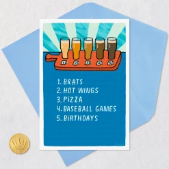 Beer Goes With Everything Funny Birthday Card