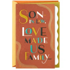 Being Family With You Is Wonderful Birthday Card for Son-in-Law