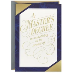 Be Proud Master's Degree Graduation Card
