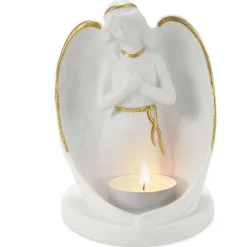 Bereavement Angel Figurine Tea-Light Holder, 4.87"