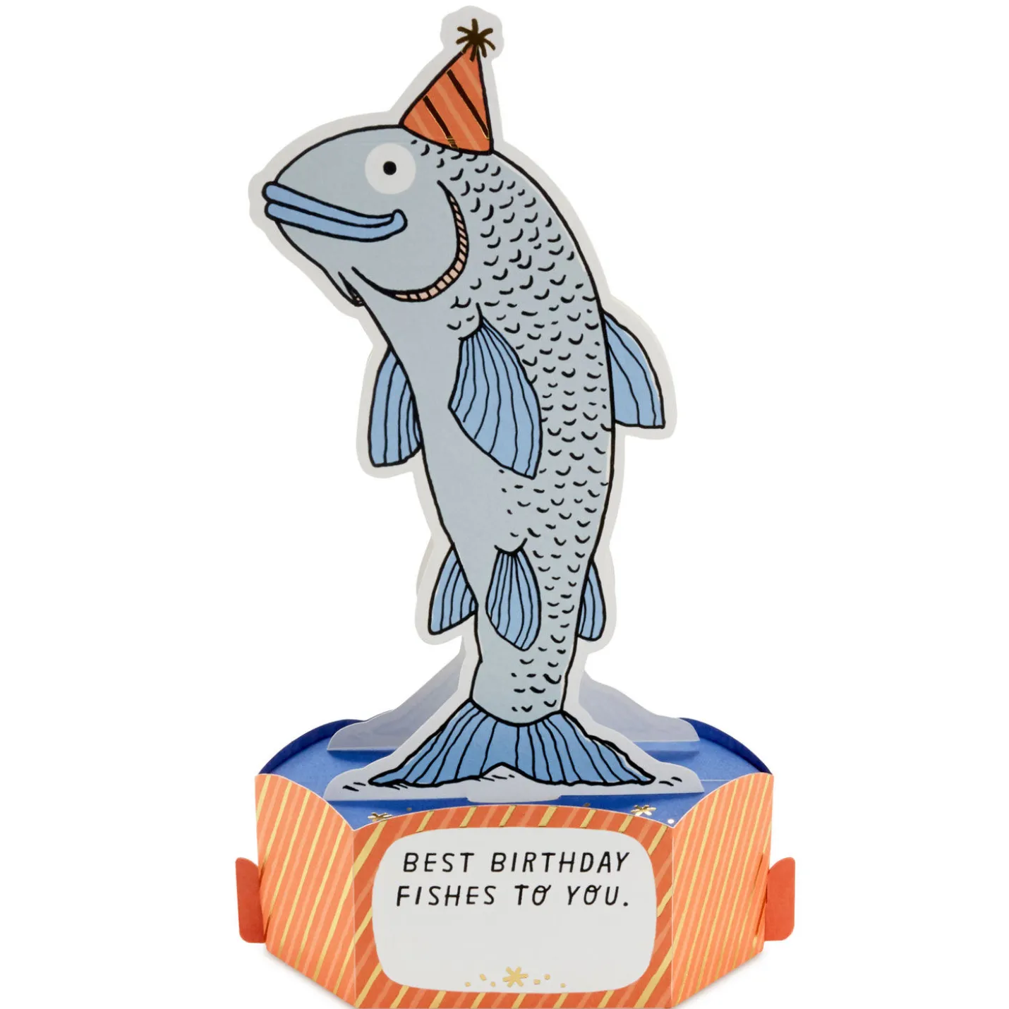 Best Birthday Fishes Funny 3D Pop-Up Birthday Card