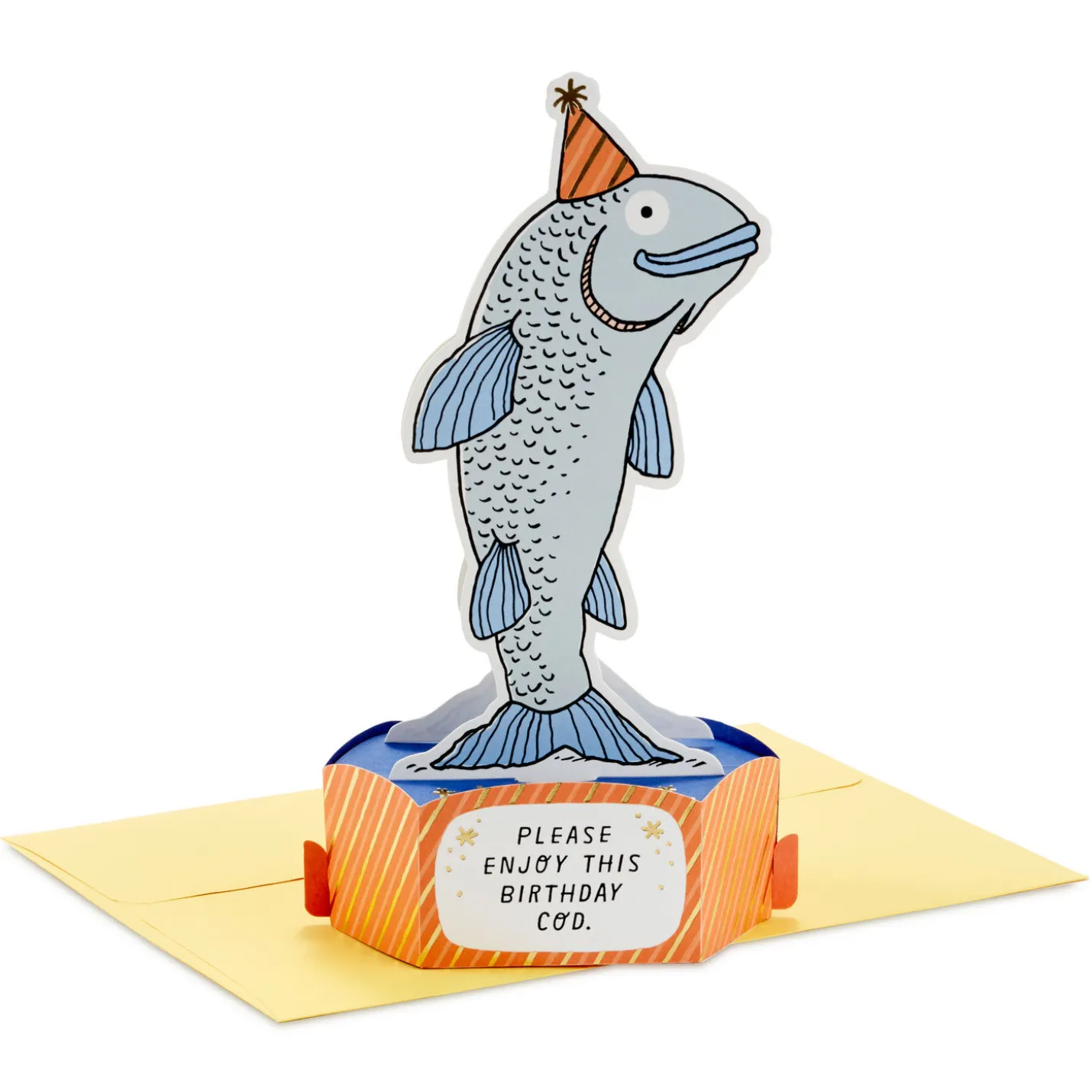 Best Birthday Fishes Funny 3D Pop-Up Birthday Card