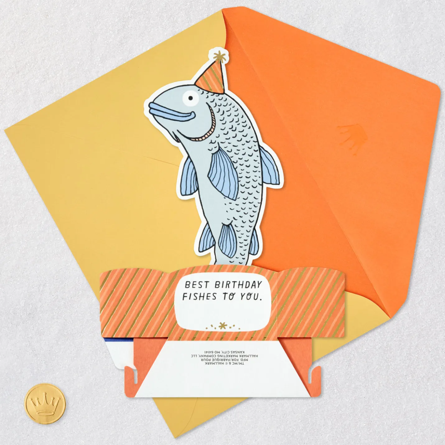 Best Birthday Fishes Funny 3D Pop-Up Birthday Card