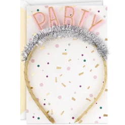 Best Reason to Celebrate Birthday Card with Party Headband