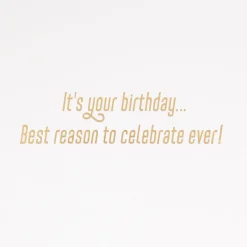 Best Reason to Celebrate Birthday Card with Party Headband