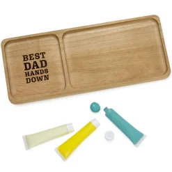 Best Dad Hands Down Trinket Tray Handprint Kit, 12x5