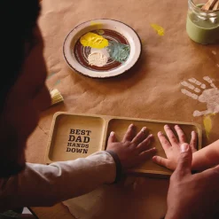 Best Dad Hands Down Trinket Tray Handprint Kit, 12x5