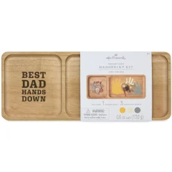 Best Dad Hands Down Trinket Tray Handprint Kit, 12x5