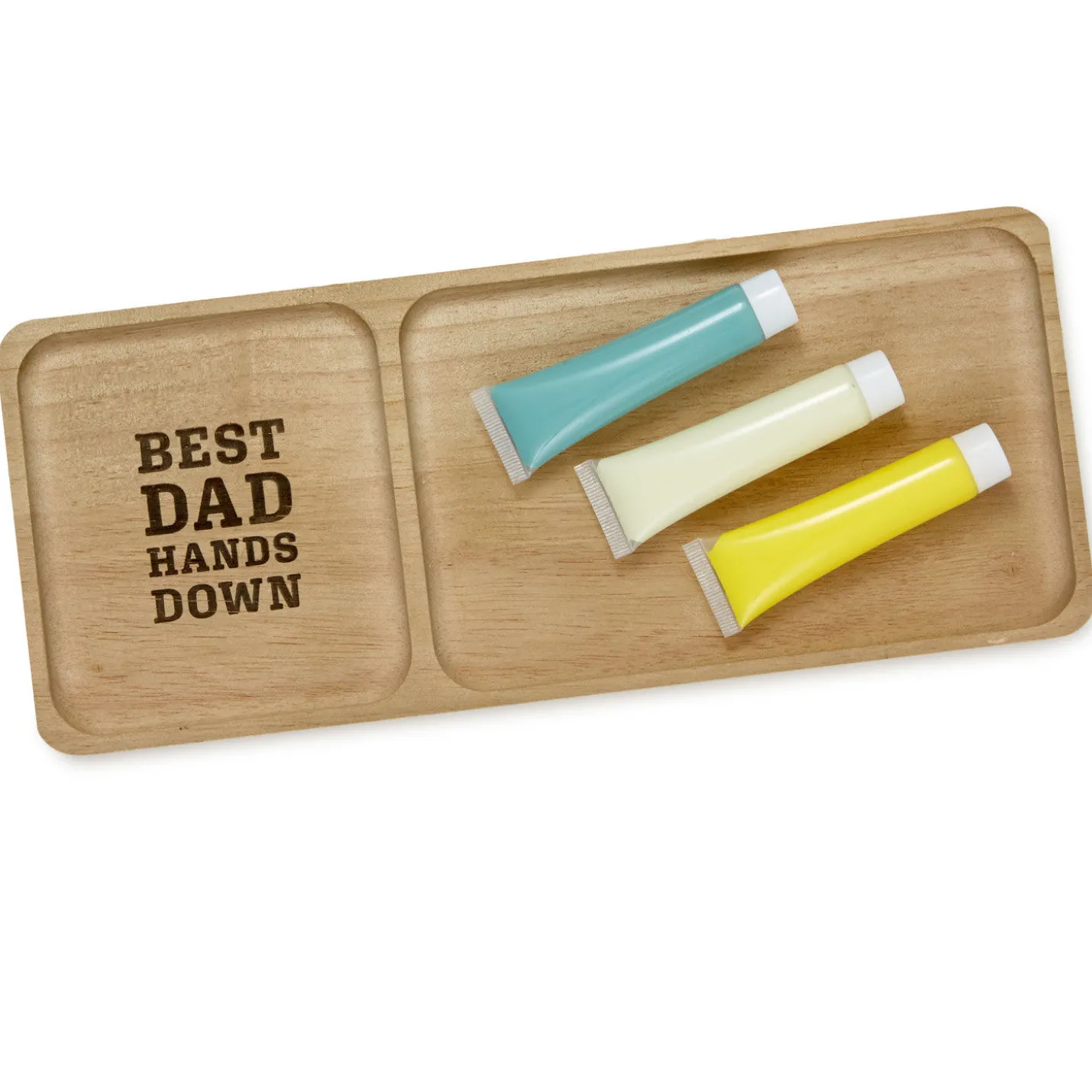 Best Dad Hands Down Trinket Tray Handprint Kit, 12x5
